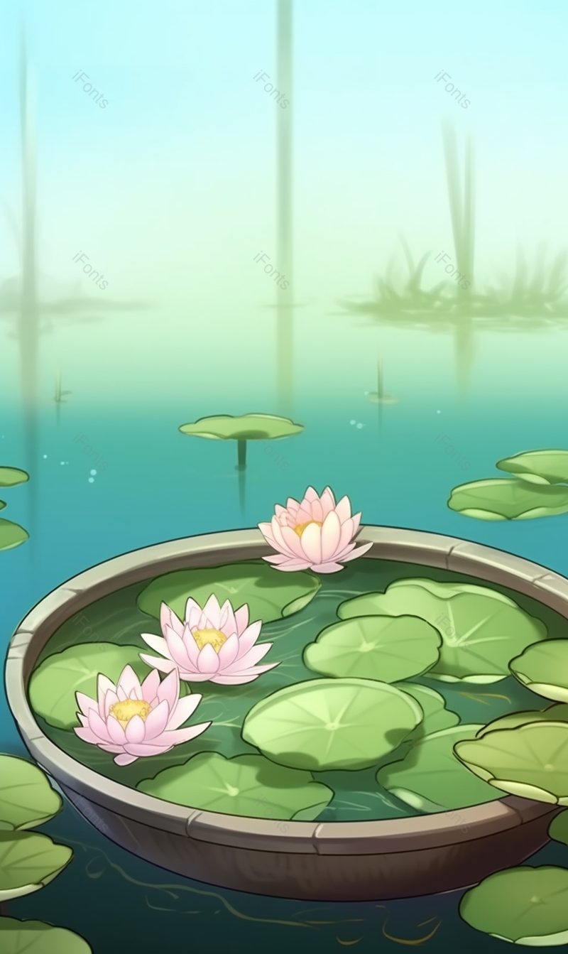 手绘夏天荷花背景,插画/手绘图,插画/手绘图库,插画/手绘图下载,插画/手绘